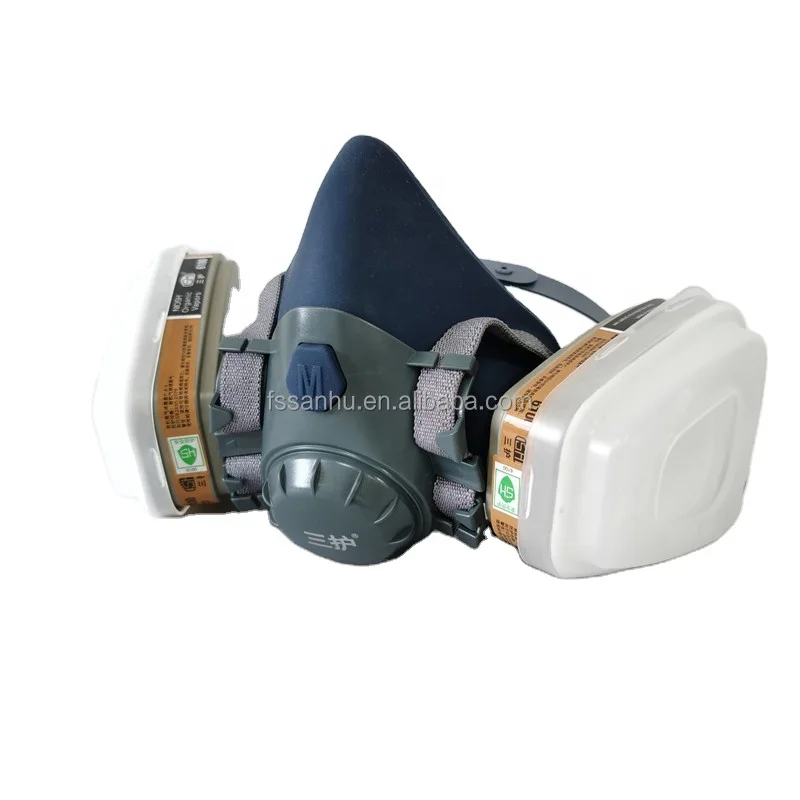 7 шт., силиконовая полумаска с двойным фильтром для защиты дыхания Sanhu 7500