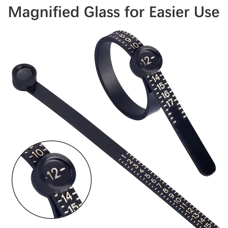 Ring Sizer Measuring Tool Reusable Finger Size Gauge Jewelry Sizing Tool