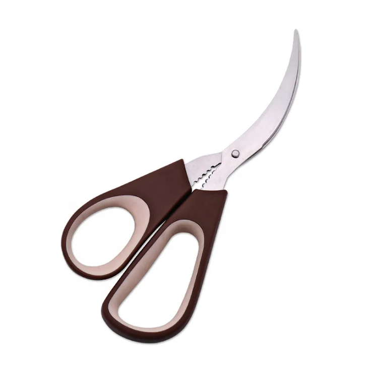 Best price plastic handle stainless steel  professional seafood scissor  crab shears