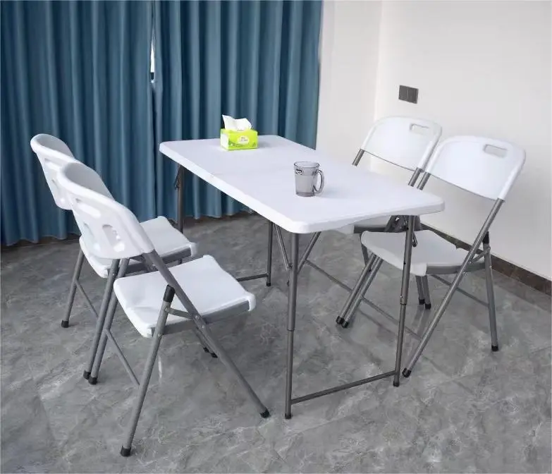 Outdoor  HDPE portable Rectangular plastic folding table ,learning table,  conference table