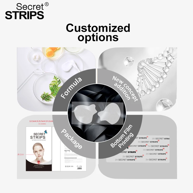 Wholesale Overnight Face Masks To Remove Wrinkles Facial Firming Care Strips Face and Body Mask