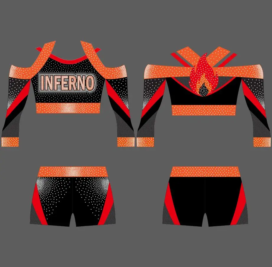 2020 custom cheerleader cheer crop top uniforms designs