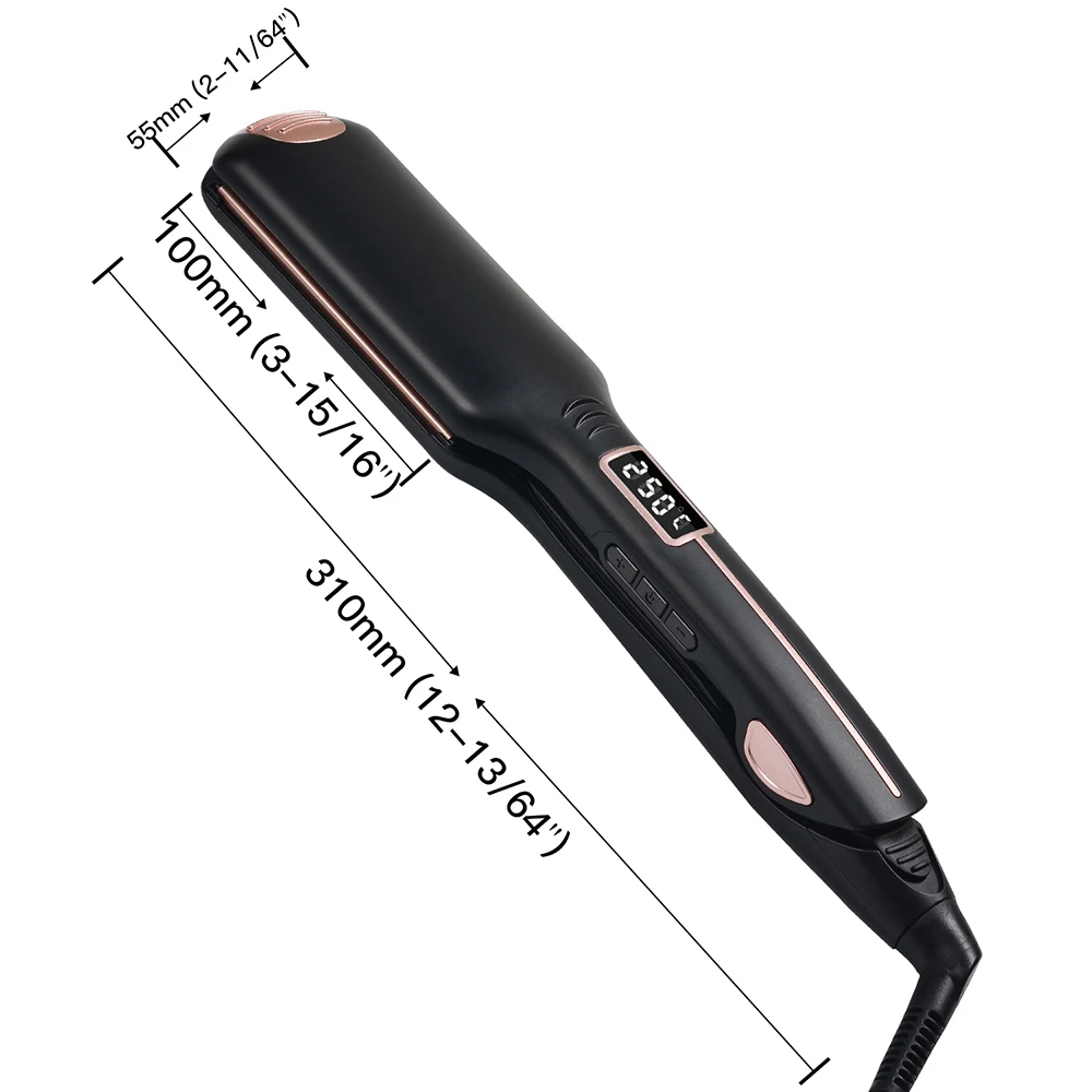 Infrared Wide professional LCD temperature display hair straightener