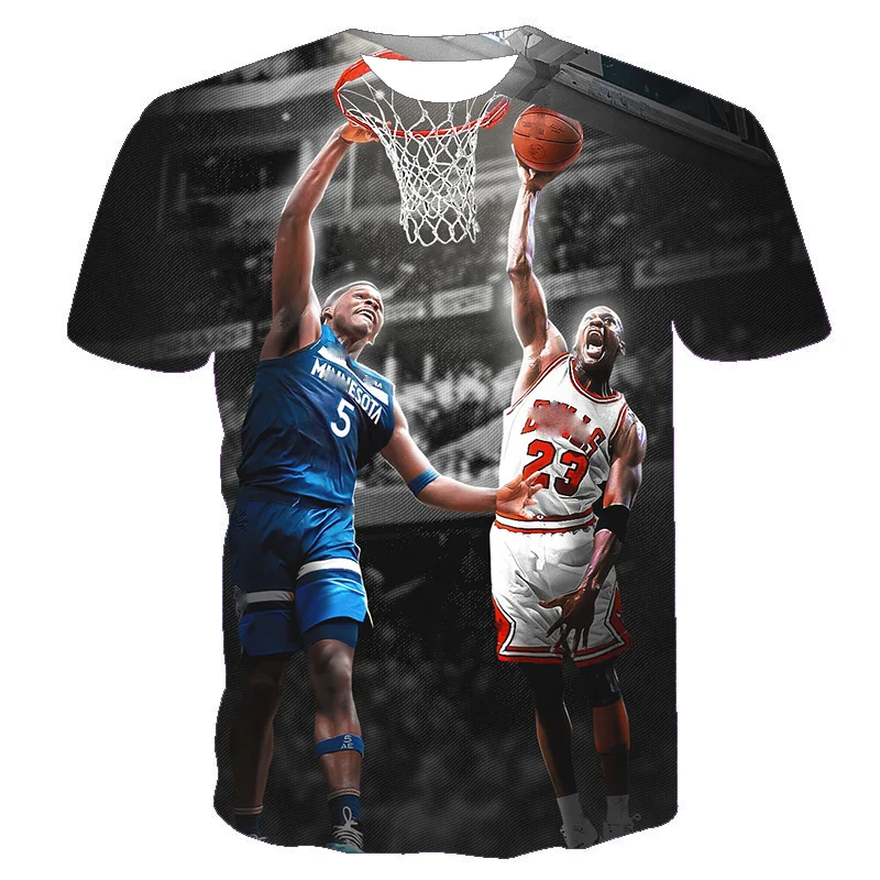 2024 Minnesota New Wolf King Anthony Edwards latest 3D Full Body Print T-shirt # 5 jersey Basketball Finals FMVP