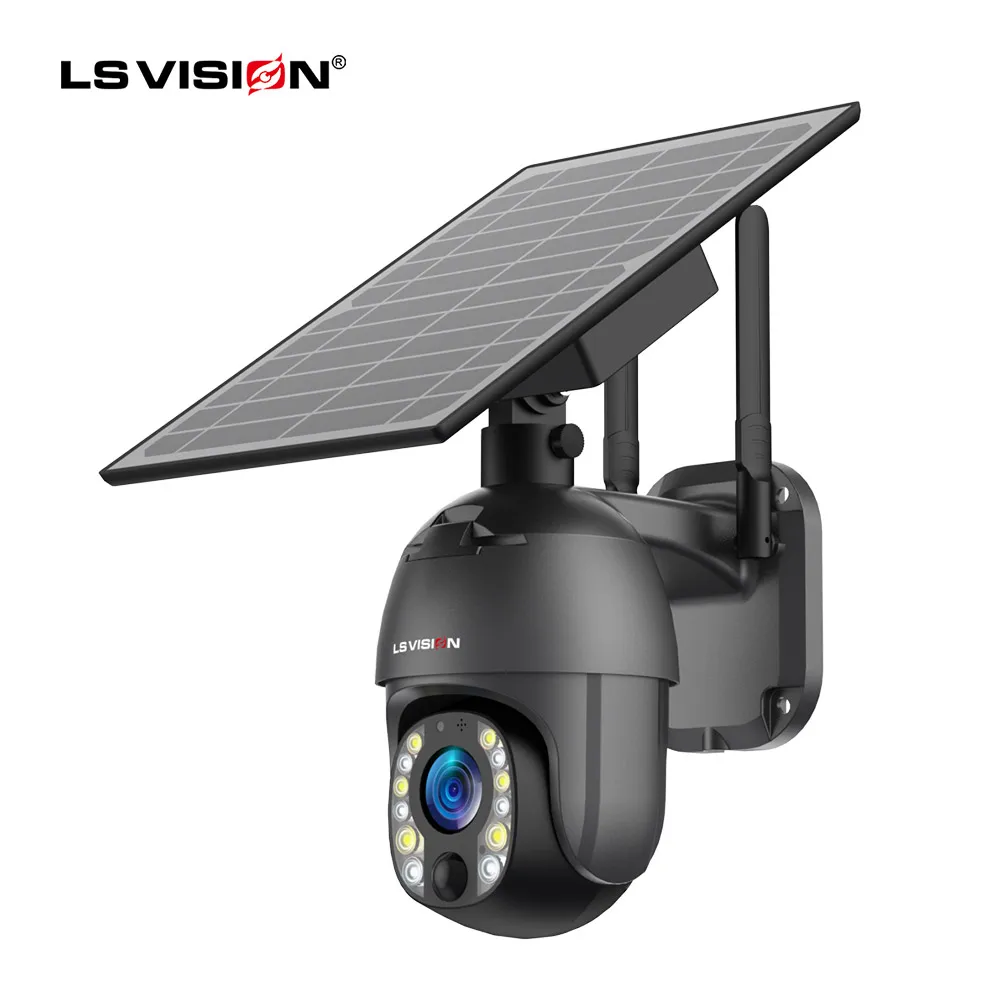 Беспроводная беспроводная камера безопасности LS VISION 10x HD с солнечной батареей Wi-Fi большой аккумулятор 4G уличный Интеллектуальный прицеп пульт дистанционного