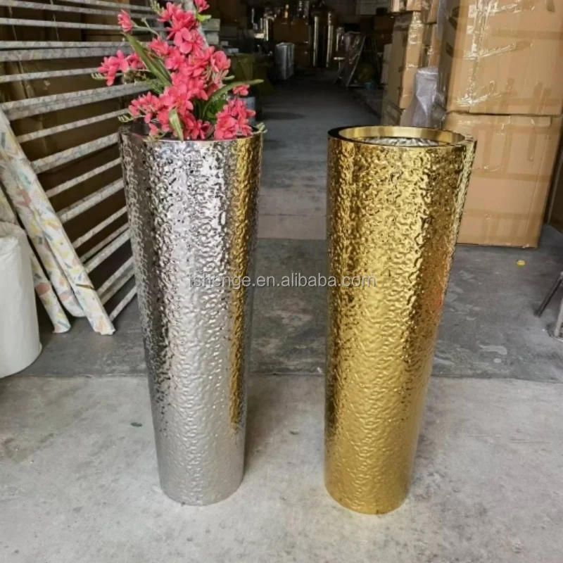 Home Decor Gold White Silver Flower Pot Vase /  Large Big Plant Pots for Plants