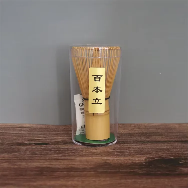 Custom Logo Wholesale Starter Kit Japanese Style Tradition For Matcha Power Brush Chasen Organic Bamboo 100 Prongs Matcha Whisk