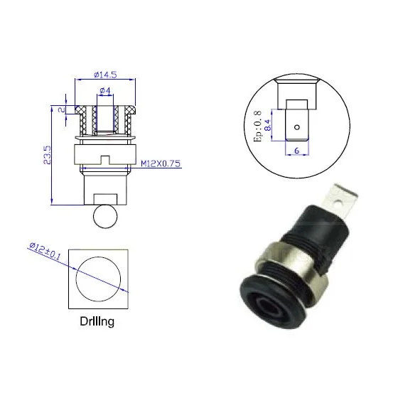 High quality 5 Color banana socket 4mm Nickel Plated Binding Post Banana Jack Plug Socket