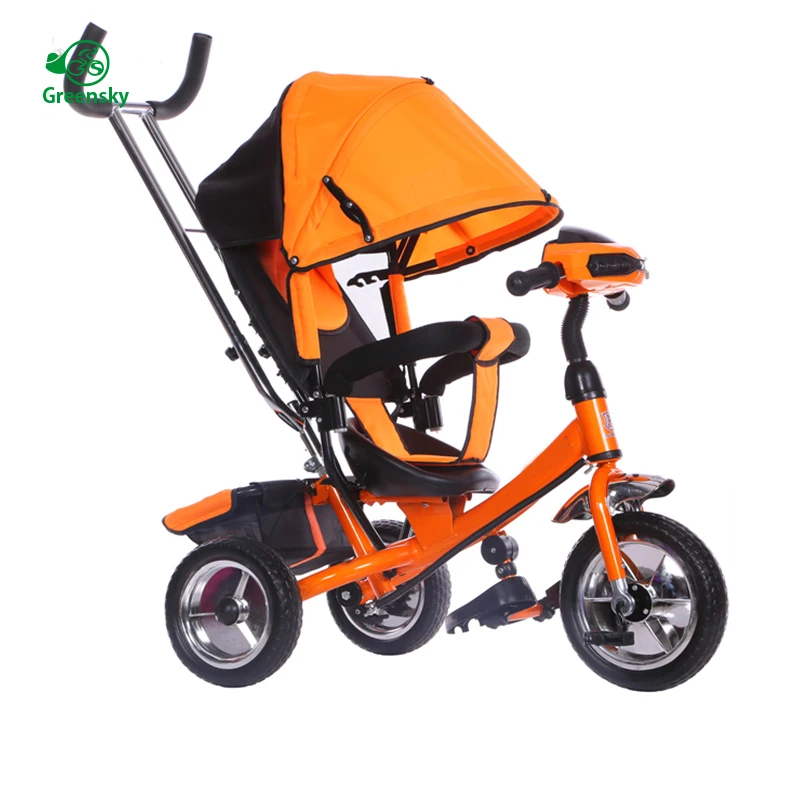 2023 Hot Sale Car-Type Baby Tricycle Bike New Model Kids 3-Wheel Toys Bike with Power Ride for 3-6 Years Old Child from China