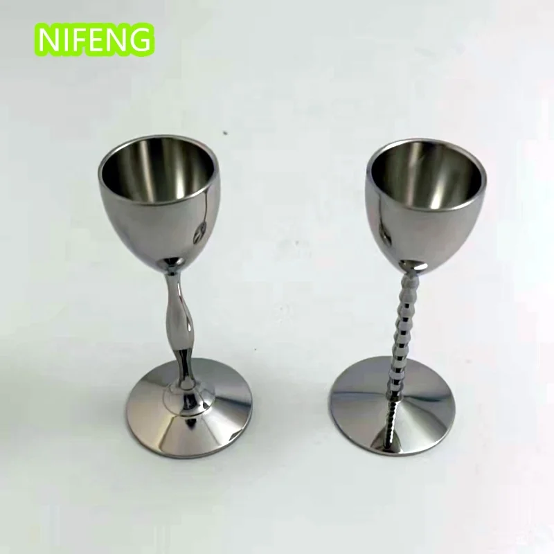 Stainless Steel Silver Glass Newly Design Wine Beer GlassSilver Wine Drinking Wine Glass Hot Selling Win Cocktails glass
