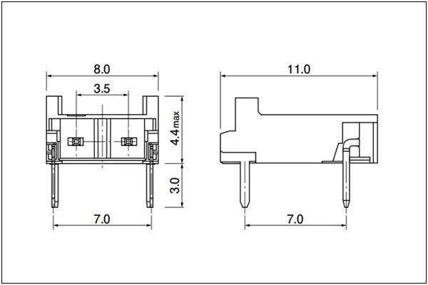 JST BD Connectors 3.5mm Pitch 2Pin Connector for Powering LCD Backlights Wire to Board Wiring Harness Assembly
