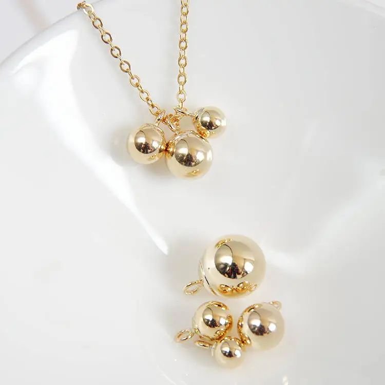 GP 14K Gold Filled Ball Charms for Permanent Jewelry Making Bracelet Necklace Ball Drops