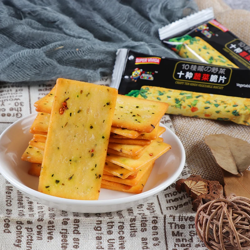 Wholesale Custom Private Label Halal 10 Snack Vegetable Thin Digestive Cracker Biscuit From China