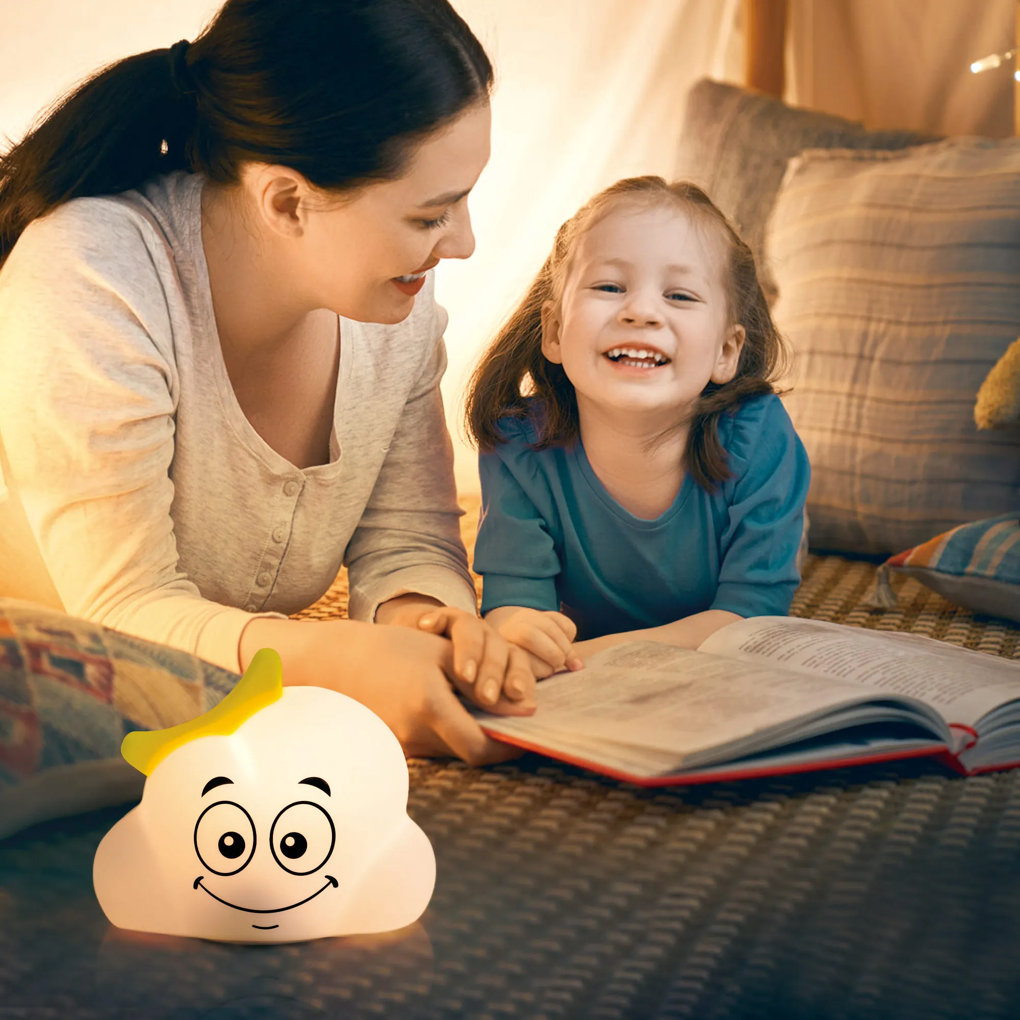 Cloud Buddha Led Cute Cartoon Silicone Panda Lamp Usb Touch Sensor Colorful Light Bedroom Bedside Night Light For Children Kids