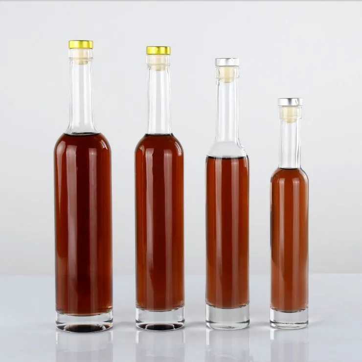 Wholesale Cylinder Christmas 700ml 950ml clear Glass Wine Liquor Bottle As