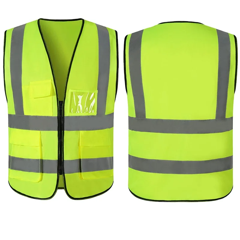 Youmeng in place construction site reflective vest multi-pocket road reflective clothes waistcoat custom printable wholesale