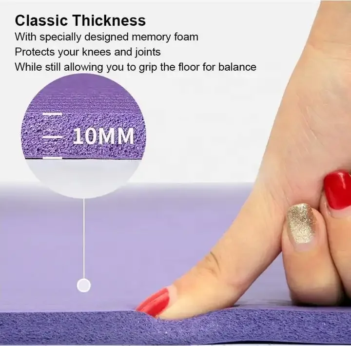 Custom printed eco-friendly NBR gym durable washable anti slip traveling colourful yoga mats for women pilates