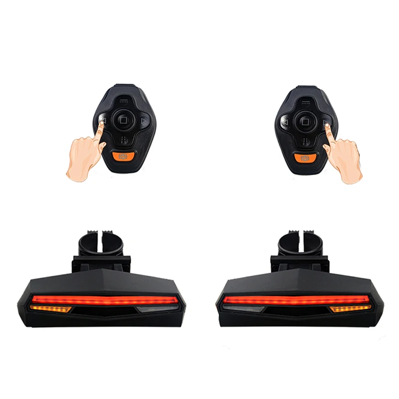 Wireless bike Rear Light laser  Smart USB  Rechargeable Cycling Accessories Warning  motor cycle  Remote Turn bicycle rear light