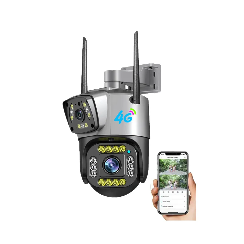 HD outdoor waterproof V380 Pro 8Mp Dual Lens 4G sim card IP Camera  8X Zoom Surveillance security Ptz Wifi video cctv  Camera