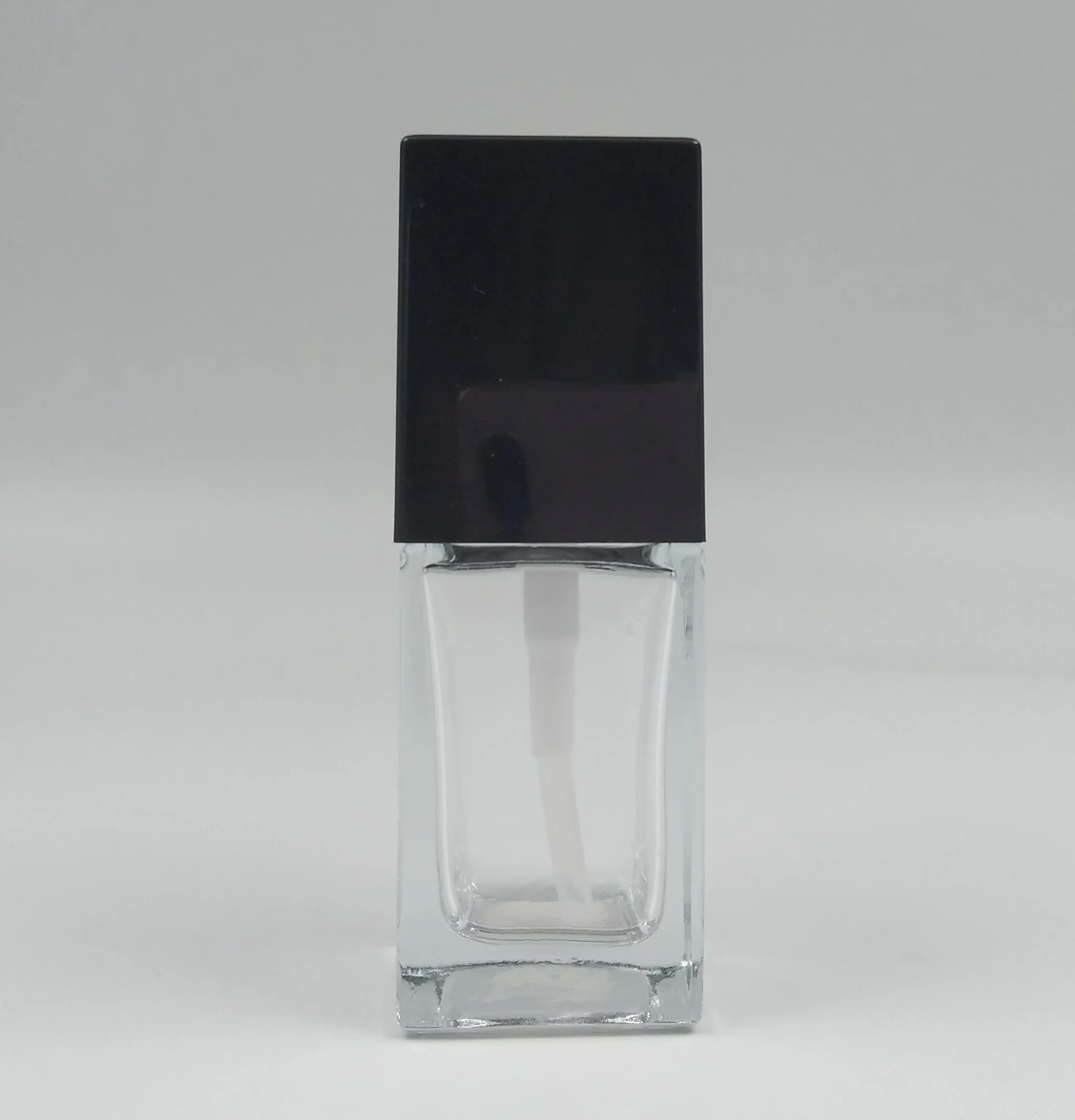 Wholesale new product Clear rectangle bird black pump 30ml 1 oz skin care lotion glass bottle