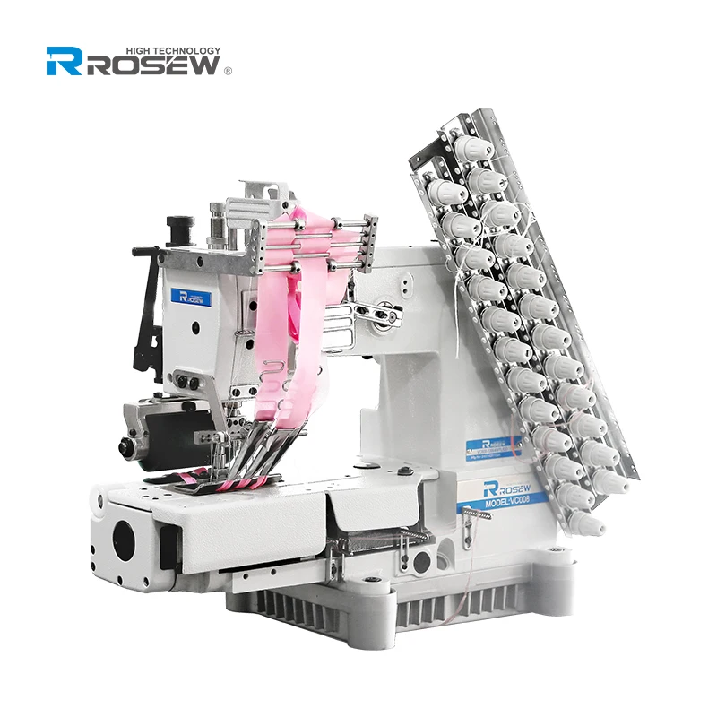 VC008 Cylinder bed direct drive 12 needle single chain stitch tape attaching multi needle sewing machine