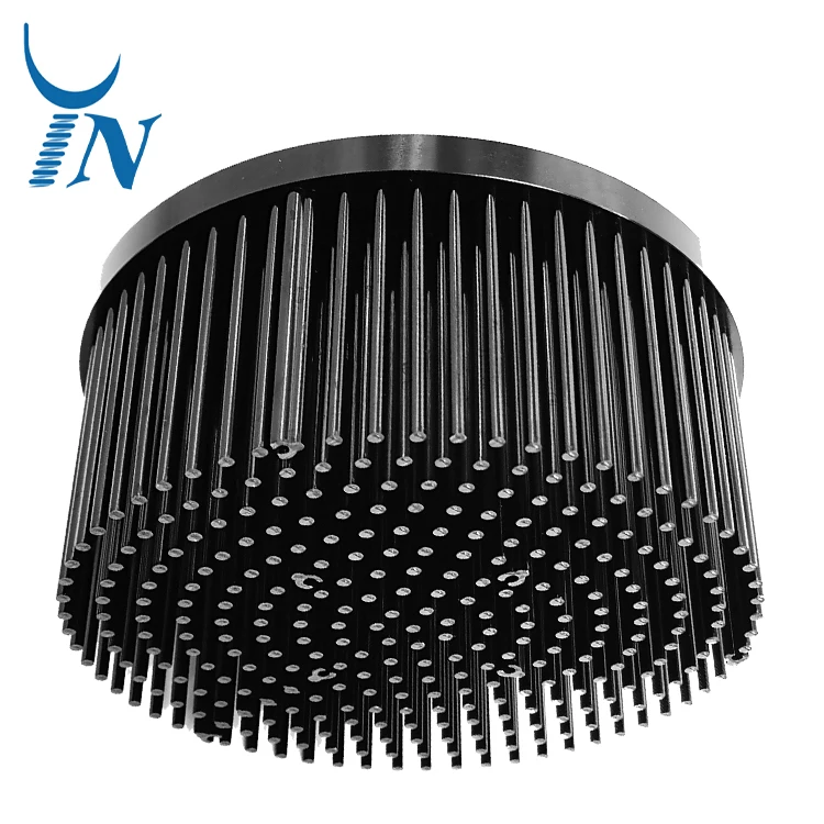 Custom D150mm Round Cold Forging Heat sink Aluminum Radiator Pin Fin Heat Sink for Led Light Radiator