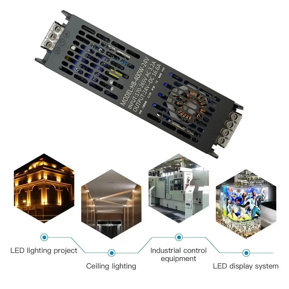 12v 24v питания Led 60w 100w 150w 200w 250w 300w 400w Светодиодный драйвер для