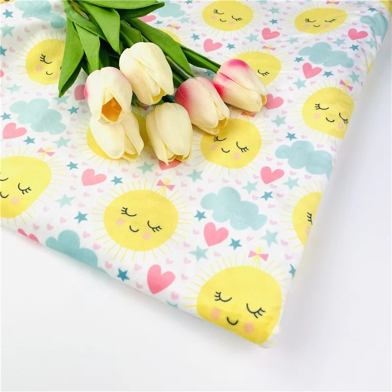 Professional Digital Printing Polyester Stretch Squish Velour Fabric for Blanket