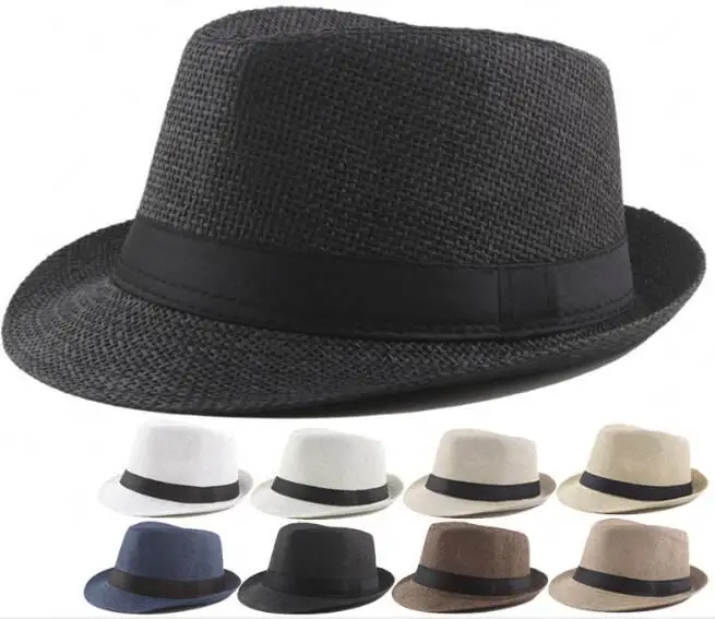 STS Multi Color Cheap Summer Panama Fedora Hats Custom Band logo Jazz borsalino trilby hat