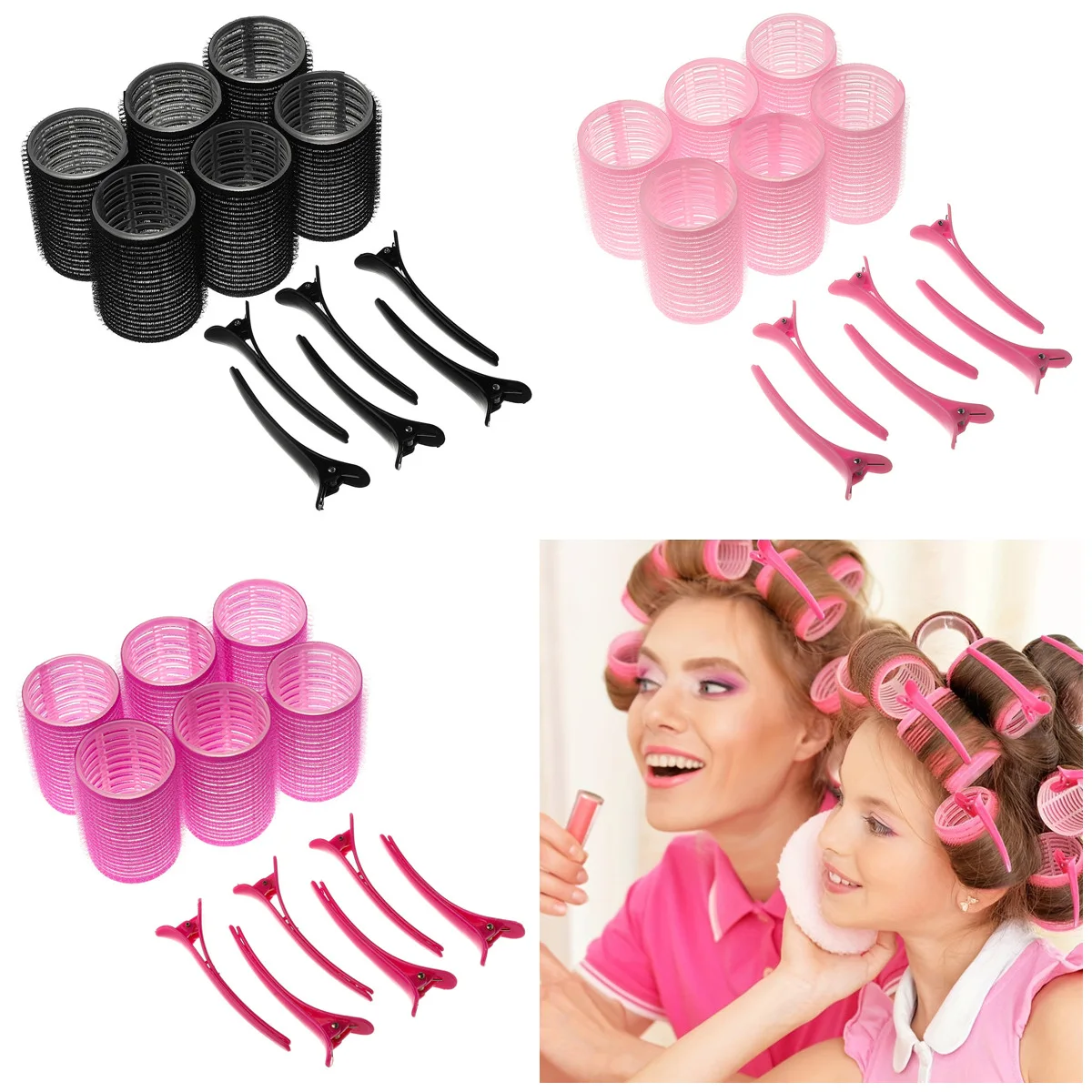 Gmagic Hot Selling Salon Hair Dressing Curlers Sticky Hair Styling Tools Rollers Self Grip Hook Curlers Heatless Hair Roller