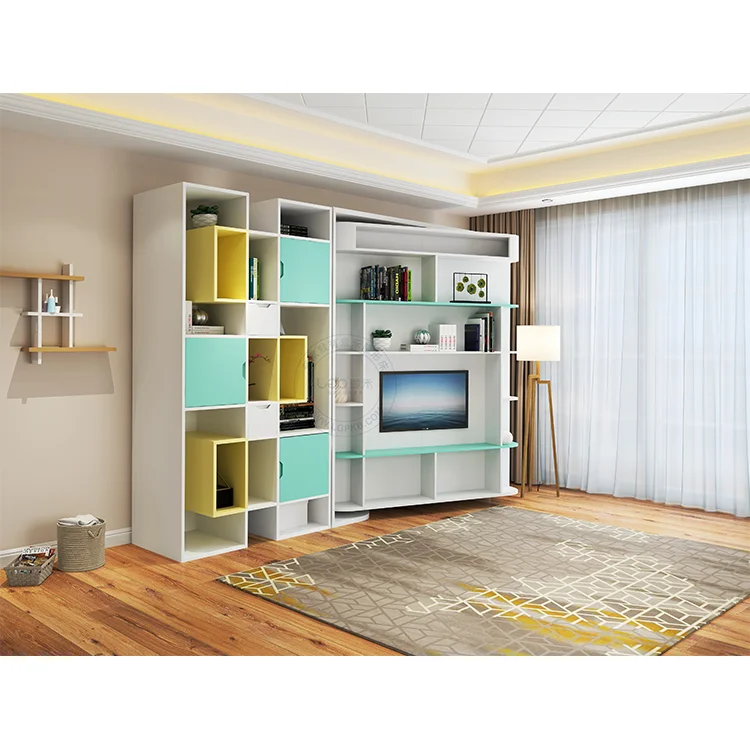 2020 High Quality Wall Size Transformable Sofa Bed Back Swivel Bookcase Wall Bed