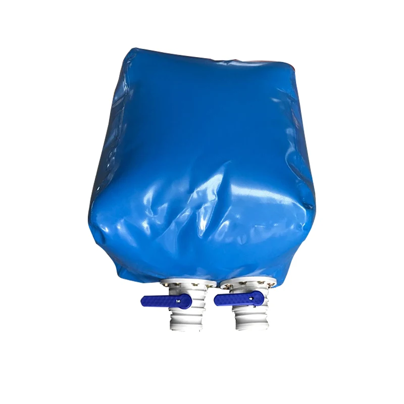 Outdoor portable 0.7mm PVC rectangular water storage tank with drain valve Custom emergency small capacity folding water bag