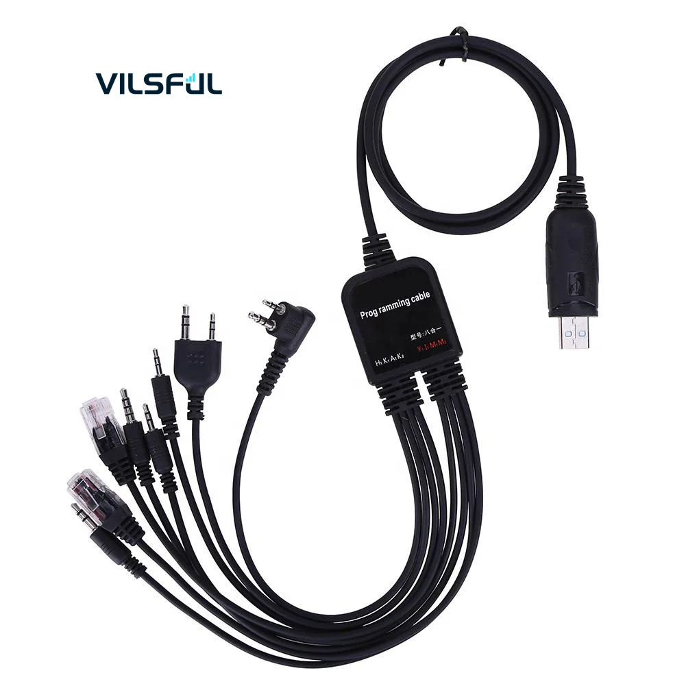 8 in 1 Multi-Functions USB Programming Cable with CD for UV5R UV82 TYT  HYT Radio