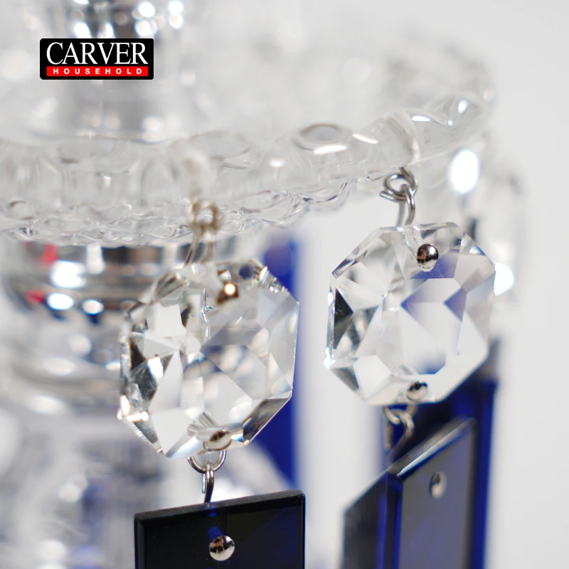 Blue Candlestick Wedding decoration candelabra table crystal centerpieces