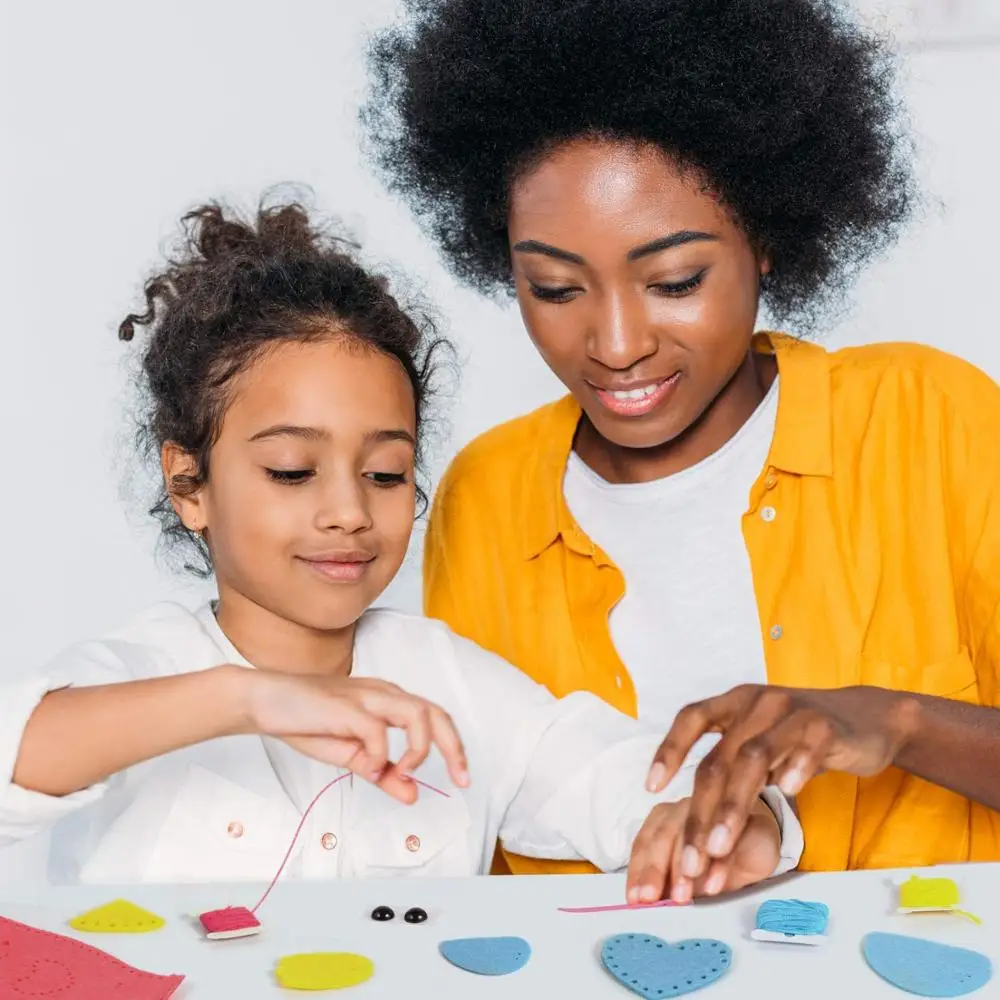 
Xmas tree decor toy travel free samples small felt bird ornament thread kids sewing diy craft kits 