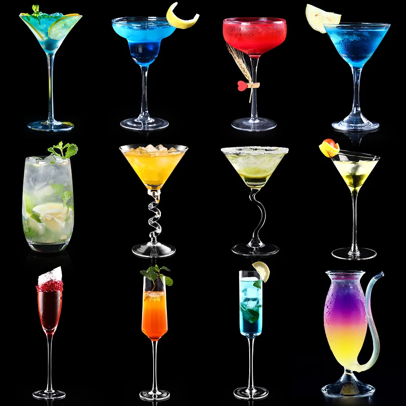 Unique Shape Cocktail Glasses Bar Drinks Martini Glass Set Personalized Wine Glasses for Bar Specialty Cocktails
