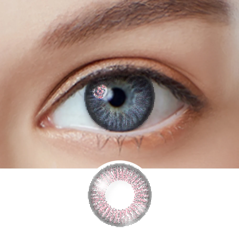 
Elliecoo Nimbus Brown monthly colored eye contacts lens 