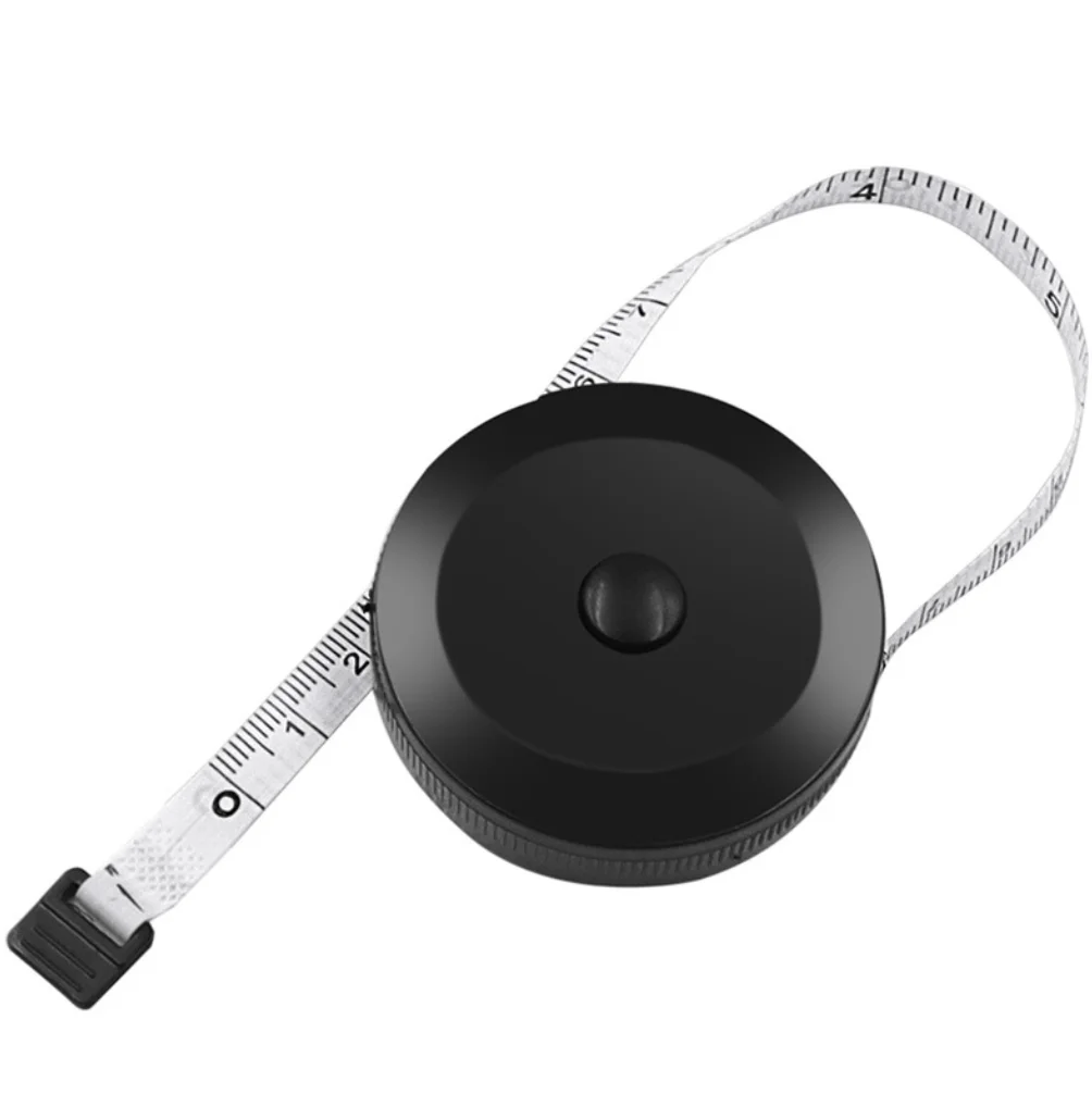 Black and white tape measuring ruler gift tape mini tape measure automatic telescopic plastic flexible rule with little tool