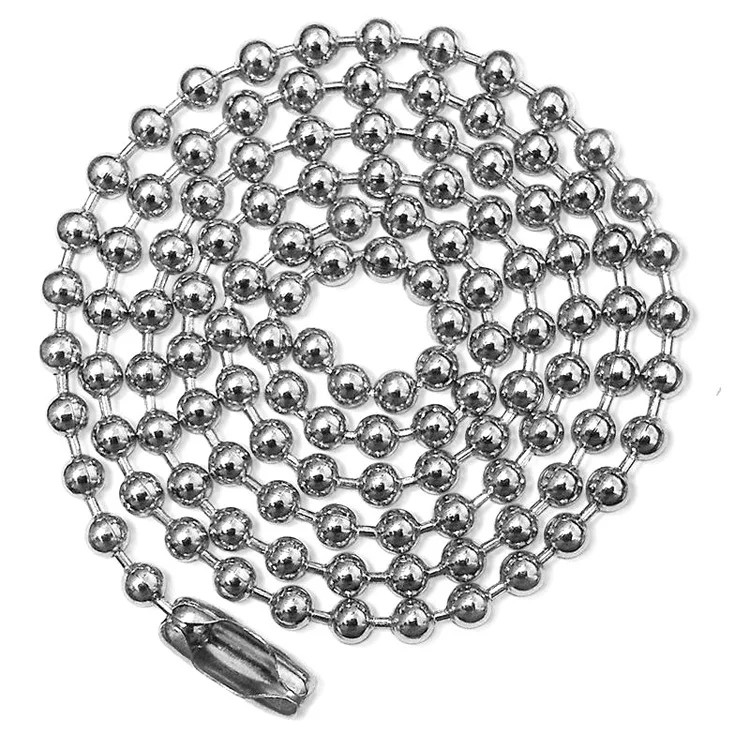 Chunky 6/8/10mm Ball Chain Necklace For Men Boys Free Logo Lasering Oversized Stainless Steel Ball Bead Chain Necklace