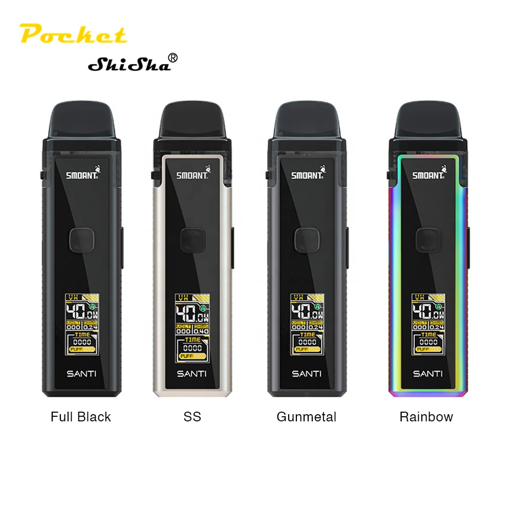 2021 Best Selling Vape Smoant SANTI Pod System Vape Kit With 0.96 Display Screen