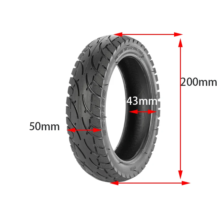 8 inch 200*50 tube tire pneumatic rubber tire electric scooter