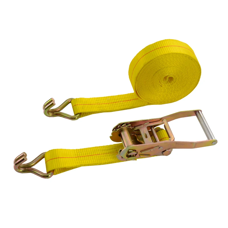 Heavy Duty Cargo Lashing Strap Tensioners Belts 2 Inch Rectable Ratchet Tie Down With Aluminium Handle