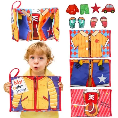 Custom 3D Soft cloth book Baby Quiet Book Learning Cloth Soft Plush Early Educational cloth book Toys