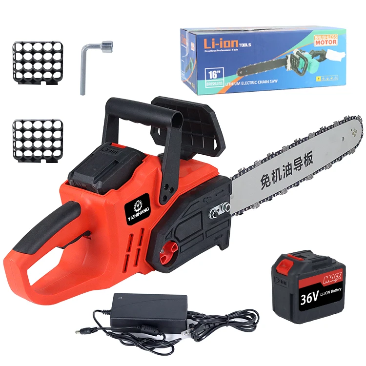 ACS174 Garden Tools 16inch Portable Handheld Electric Tree Wood Cutting Cordless Electric Chainsaw Battery