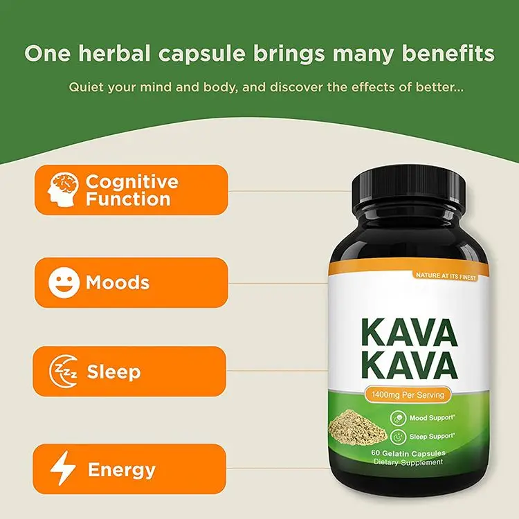 Best SupplementBrain Support Stress Relaxation Sleep Support and Brain Fog - Brain Health Supplement Kava Extract Capsule
