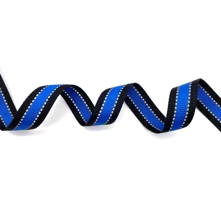 Woven Logo Uhmwpe Dog Car Safety Belt Reflective Webbing Safety Fluorescence Orange Green Hi Vis Reflective Flat Webbing Sling