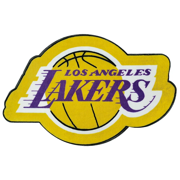 Новый современный детский картонный дизайн 3d цифровой ковер nba lakers толстый нейлоновый с принтом для