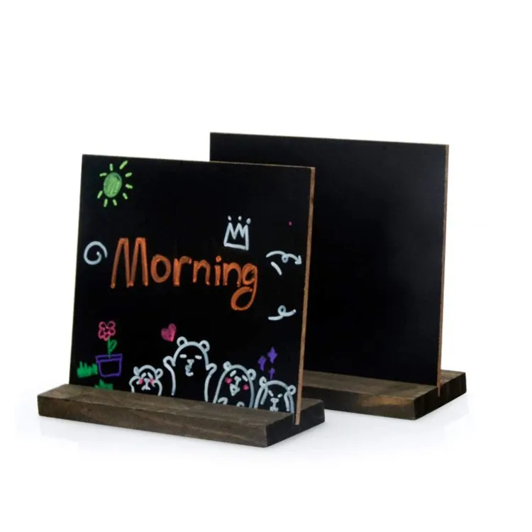 
Set of 12 pack coffee shop decorative small durable wooden chalkboard table signs 