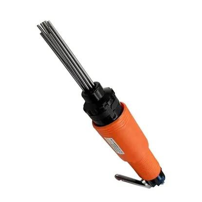 CE Certified Pneumatic Needle Scaler Straight Type Air Needle Chisel Derusting Gun 590462