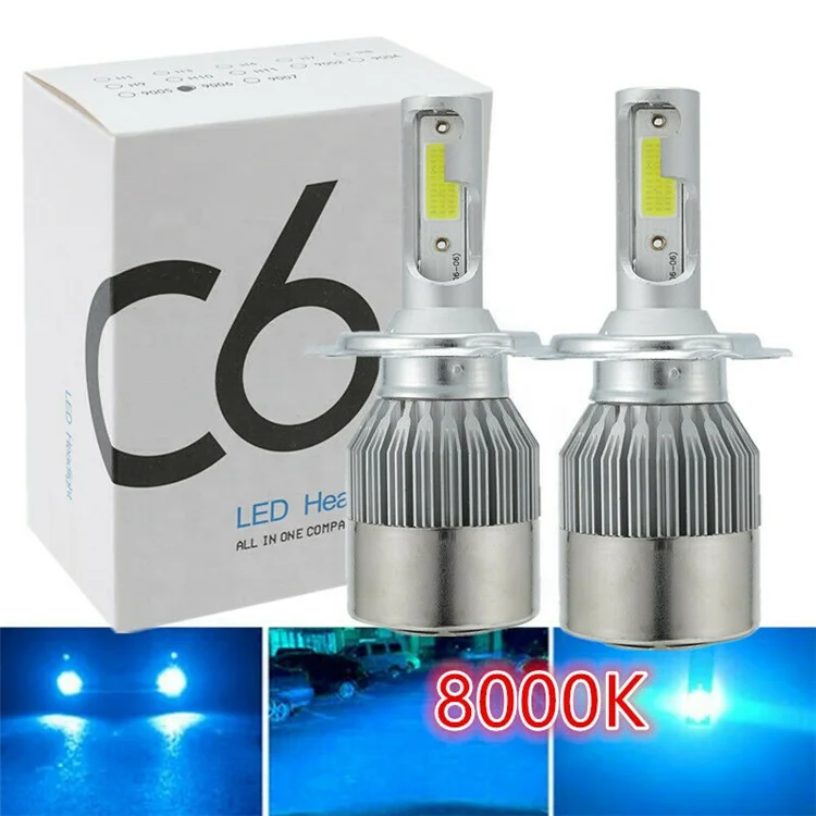 Хит продаж светодиодная Автомобильная фара h1 h3 h4 h7 h11 9005 9006 9012 880 cob